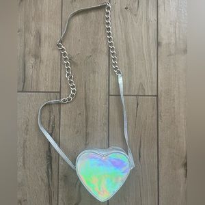 Hologram heart purse